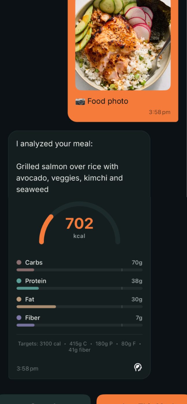 Photo calorie estimator